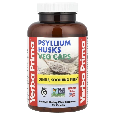Yerba Prima - Psyllium Husks Veg Caps | 180 Capsules