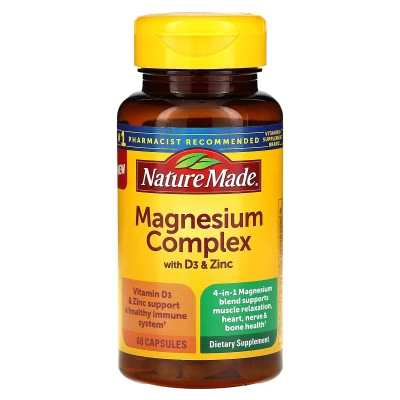 Nature Made - Magnesium Complex with D3 & Zinc | 60 Capsules