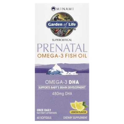 Minami Nutrition - Supercritical Prenatal | Omega-3 Fish Oil | Lemon | 60 Softgels