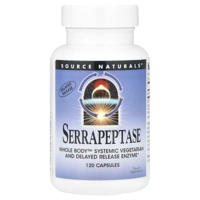 Source Naturals - Serrapeptase | 120 Capsules (60000 SPU Per Capsule)