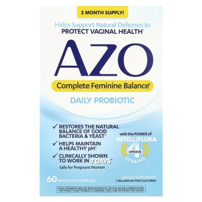 AZO - Complete Feminine Balance® | Daily Probiotic | 60 Capsules