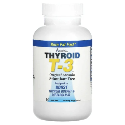 Absolute Nutrition - Thyroid T-3 | Original Formula | 60 Capsules