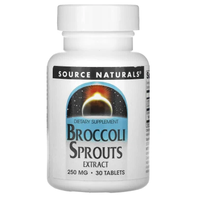 Source Naturals - Broccoli Sprouts Extract | 30 Tablets (250 mg per Tablet)