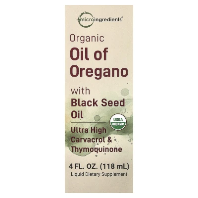 Micro Ingredients - Organic Oil of Oregano With Black Seed Oil | 118 ml (4 fl oz)