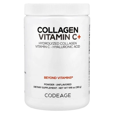 Codeage - Collagen Vitamin C+ Powder | Unflavoured | 9.98 oz (283 g)