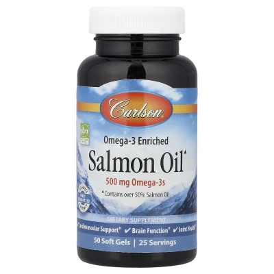 Carlson - Omega-3 Enriched Salmon Oil | 50 Soft Gels