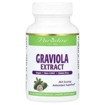 Paradise Herbs - Graviola Extract | 250 mg | 60 Vegetarian Capsules
