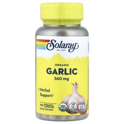 Solaray - Organic Garlic | 560 mg | 100 Organic Capsules