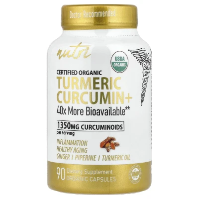 Nutri - Organic Turmeric Curcumin+ | 90 Organic Capsules