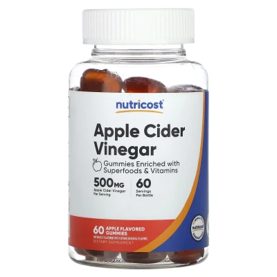 Nutricost - Apple Cider Vinegar Gummies | Apple | 500 mg | 60 Gummies