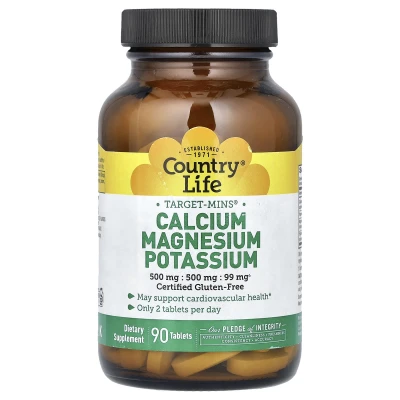 Country Life - Target-Mins® | Calcium Magnesium Potassium | 90 Tablets