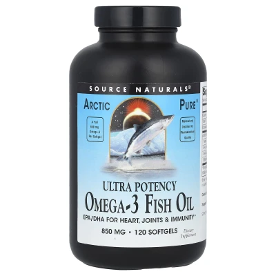 Source Naturals - Arctic Pure® | Ultra Potency Omega-3 Fish Oil | 850 mg | 120 Softgels