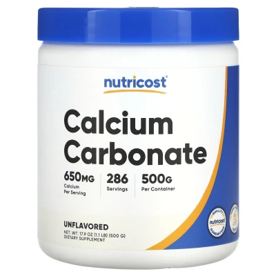 Nutricost - Calcium Carbonate | Unflavoured | 1.1 lb (500 g)