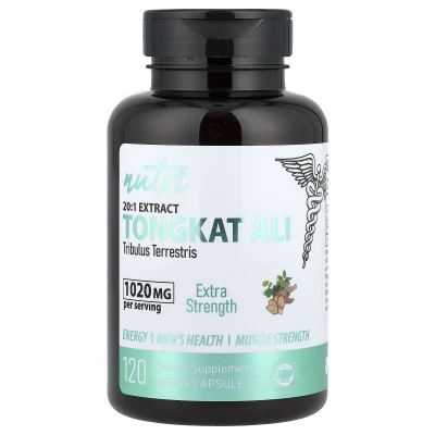 Nutri - 20:1 Extract Tongkat Ali | 120 Vegan Capsules