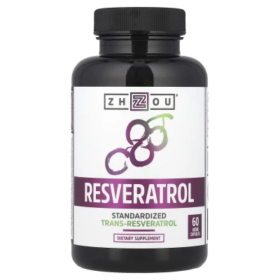 Zhou Nutrition - Resveratrol | 60 Veggie Capsules (500 mg per Capsule)