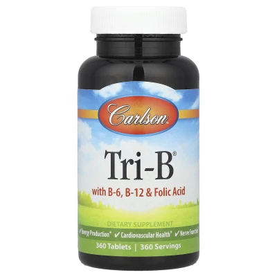 Carlson - Tri-B® with B-6 | B-12 & Folic Acid | 360 Tablets