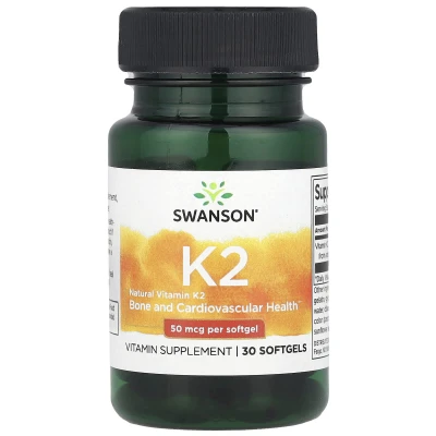 Swanson - Natural Vitamin K2 | 50 mcg | 30 Softgels