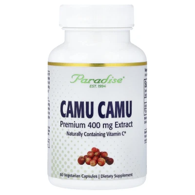 Paradise Herbs - Camu Camu Extract | 400 mg | 60 Vegetarian Capsules