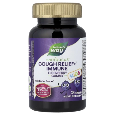 Nature's Way - Kids' Cough Relief + Immune Gummy | Ages 2+ | 36 Gummies