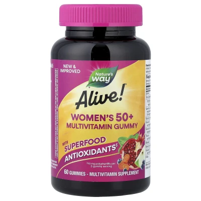 Nature's Way - Alive!® Women's 50+ Multivitamin Gummy | Mixed Berry | 60 Gummies