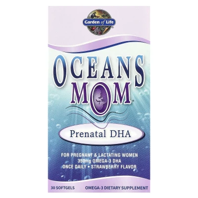 Garden of Life - Oceans Mum® | Prenatal DHA | Strawberry | 350 mg | 30 Softgels