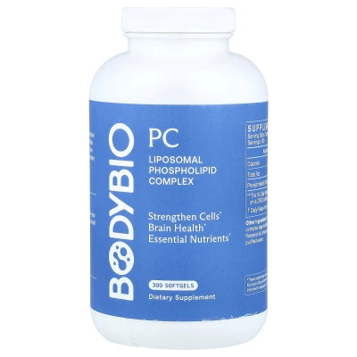 BodyBio - PC | Liposomal Phospholipid Complex | 300 Capsules (650 mg per Capsule)