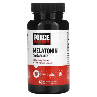 Force Factor - Melatonin | 3 mg | 60 Vegetable Capsules