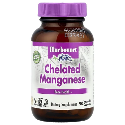 Bluebonnet Nutrition - Chelated Manganese | 10 mg | 90 Vegetable Capsules