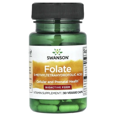 Swanson - Folate | 30 Veggie Caps (680 mcg DFE per Cap)