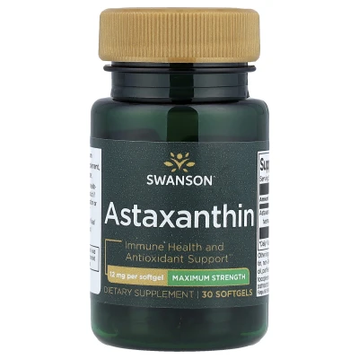 Swanson - Astaxanthin | Maximum Strength | 12 mg | 30 Softgels