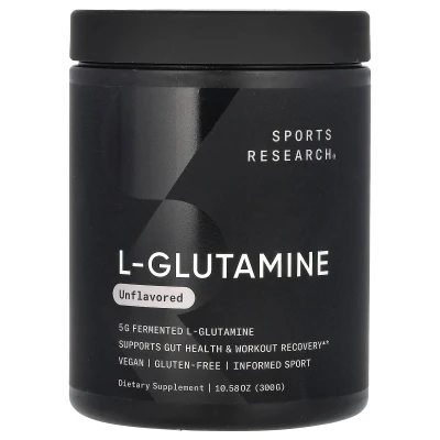 Sports Research - L-Glutamine | Unflavoured | 10.58 oz (300 g)
