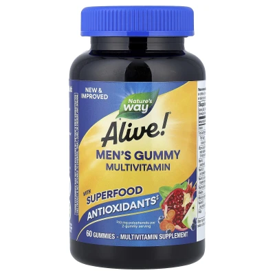 Nature's Way - Alive!® Men's Gummy Multivitamin | Fruit | 60 Gummies
