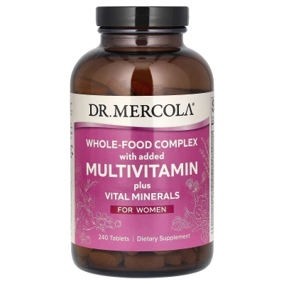 Dr. Mercola - Whole-Food Complex with added Multivitamin plus Vital Minerals | For Women | 240 Tablets