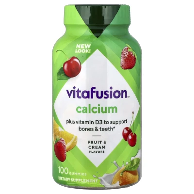 VitaFusion - Calcium Gummies | Fruit & Cream | 100 Gummies