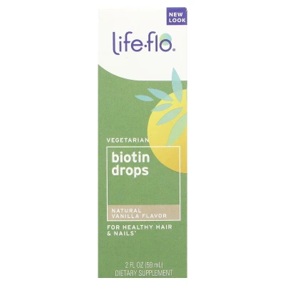 Life-flo - Biotin Drops | Natural Vanilla | 2 fl oz (59 ml)