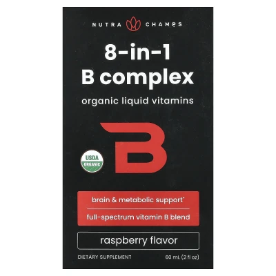 NutraChamps - 8-In-1 B Complex | Raspberry | 2 fl oz (60 ml)