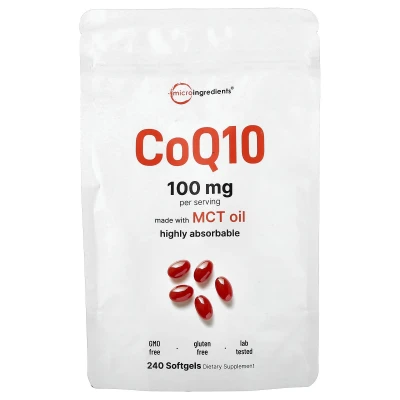 Micro Ingredients - CoQ10 | 240 Softgels (50 mg per Softgel)