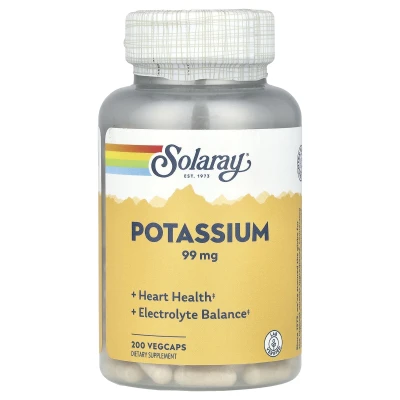 Solaray - Potassium | 99 mg | 200 VegCaps