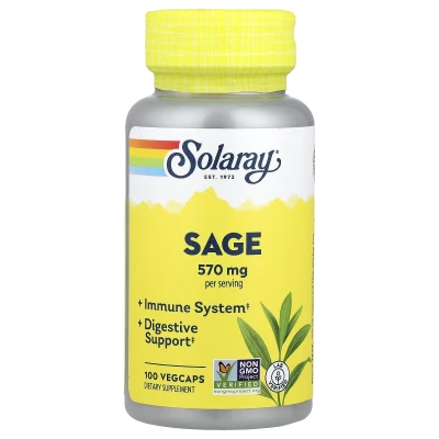 Solaray - Sage | 100 VegCaps (285 mg per Cap)