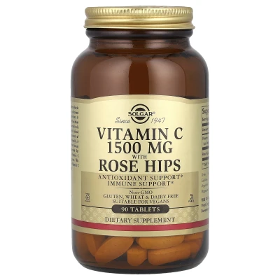 Solgar - Vitamin C with Rose Hips | 1 | 500 mg | 90 Tablets