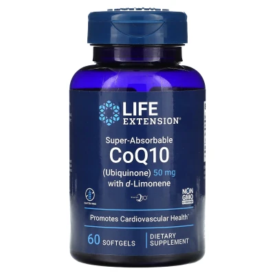 Life Extension - Super-Absorbable CoQ10 with d-Limonene | 50 mg | 60 Softgels