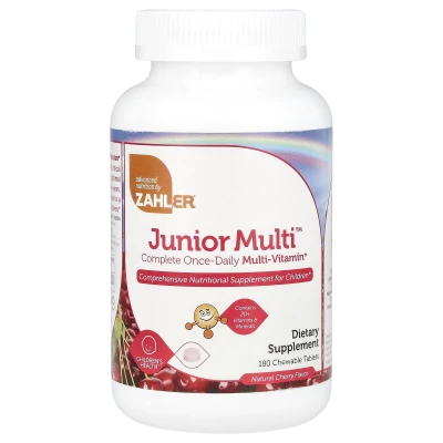 Zahler - Junior Multi™ | Complete Once-Daily Multi-Vitamin | Natural Cherry | 180 Chewable Tablets