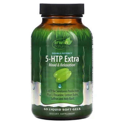 Irwin Naturals - Double Potency | 5-HTP Extra® | 60 Liquid Soft-Gels