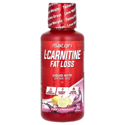 Isatori - L-Carnitine | Pink Lemonade | 12 fl oz (360 ml)