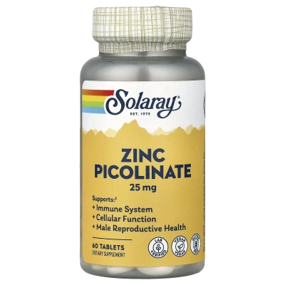 Solaray - Zinc Picolinate | 25 mg | 60 Tablets