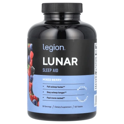 Legion Athletics - Lunar | Sleep Aid | Mixed Berry | 120 Tablets