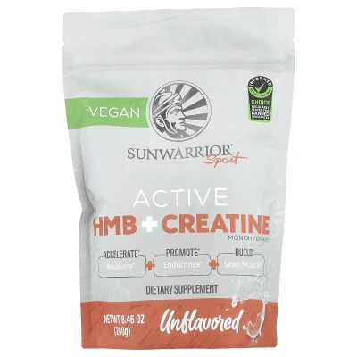 Sunwarrior - Sport | Active HMB + Creatine Monohydrate | Unflavored | 8.46 oz (240 g)