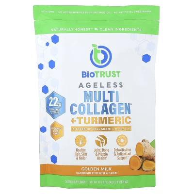 BioTRUST - Ageless Multi Collagen® + Turmeric | Golden Milk | 10.7 oz (304 g)
