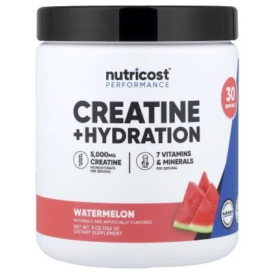 Nutricost - Performance | Creatine + Hydration | Watermelon | 9 oz (252 g)