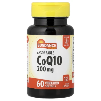 Sundance Vitamins - Absorbable CoQ10 | 200 mg | 60 Quick Release Softgels